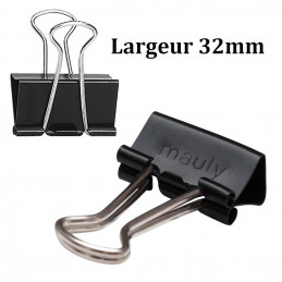pince double-clip - noire - (L)13 mm - ecartement: 4 mm
