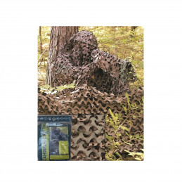 Filet de camouflage renforcé CamoSystems (Câble Acier) - 80% d'ombrage -  Blanc/Gris